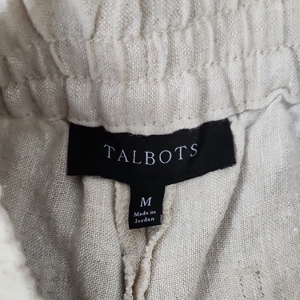 Talbots 100% Linen Cream Women's Shorts - Picture 3 of 7